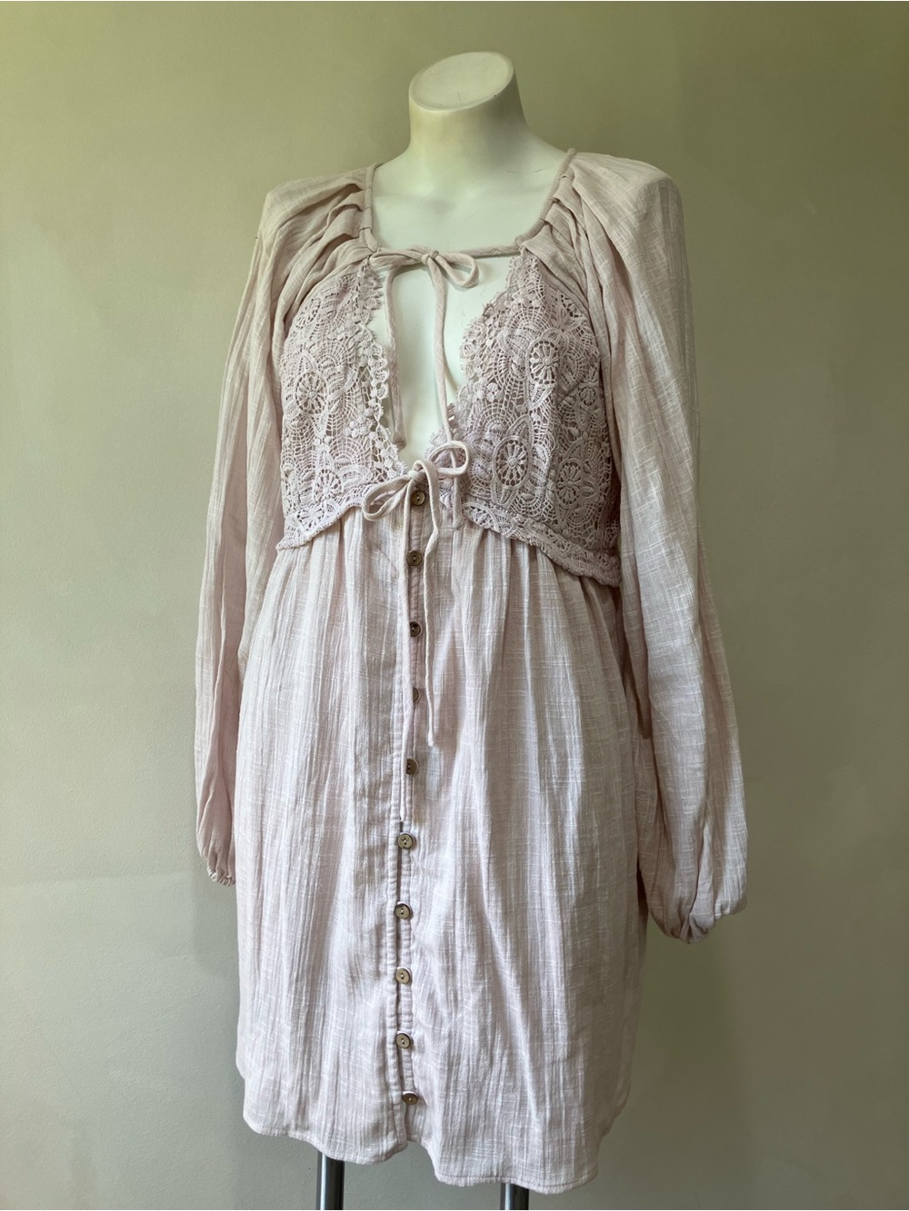 Free People | Summer Struttin' Cotton Lace Bohemian Mini Sun Dress - Picture 2 of 10